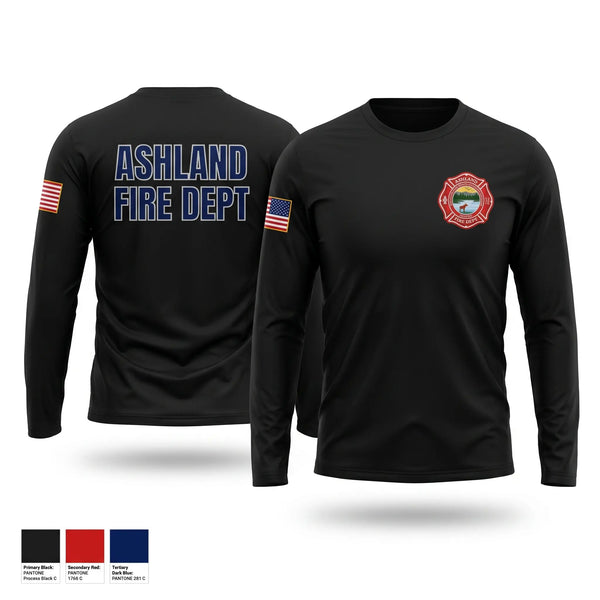 Long Sleeve Performance Shirt, Ashland Fire Department, Fire Department, Teamtime, Team time, sublimation, custom sports apparel, team uniforms, spirit wear, spiritwear, sports uniforms, custom shirts, team store, custom team store, fundraiser sports, apparel fundraiser
