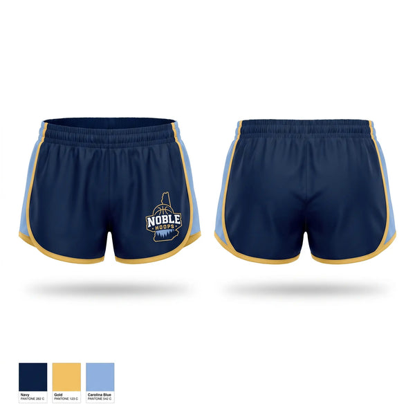 Womens Shorts, Noble Hoops, Women's Basketball, Teamtime, Team time, sublimation, custom sports apparel, team uniforms, spirit wear, spiritwear, sports uniforms, custom shirts, team store, custom team store, fundraiser sports, apparel fundraiser