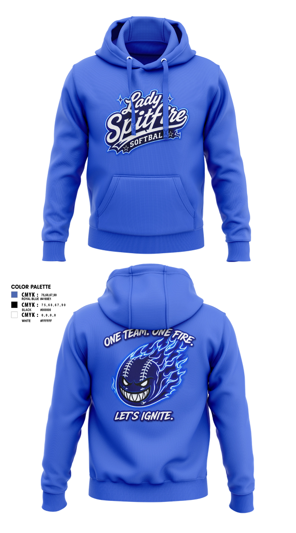 Hoodie, Lady Spitfire, Softball, Teamtime, Team time, sublimation, custom sports apparel, team uniforms, spirit wear, spiritwear, sports uniforms, custom shirts, team store, custom team store, fundraiser sports, apparel fundraiser