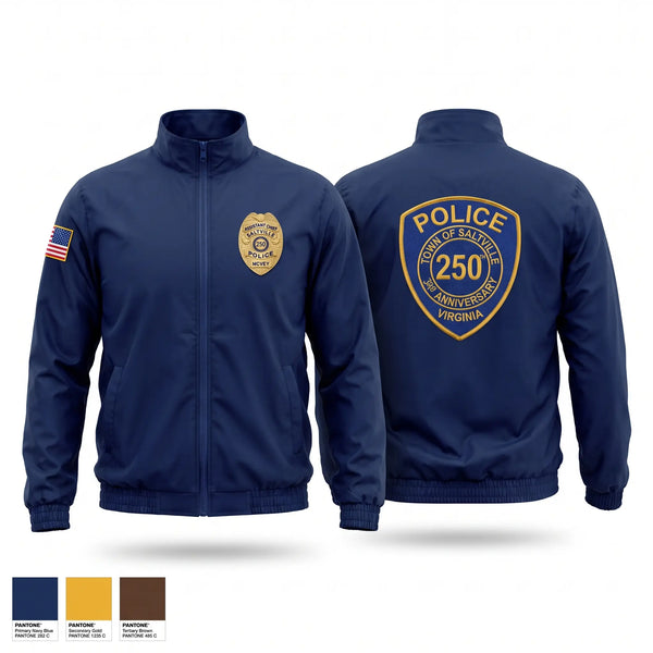 Windbreaker, Saltville Police Department, Police, Teamtime, Team time, sublimation, custom sports apparel, team uniforms, spirit wear, spiritwear, sports uniforms, custom shirts, team store, custom team store, fundraiser sports, apparel fundraiser