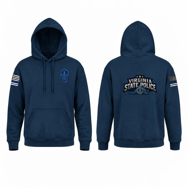 Hoodie, Virginia State Police, Police, Teamtime, Team time, sublimation, custom sports apparel, team uniforms, spirit wear, spiritwear, sports uniforms, custom shirts, team store, custom team store, fundraiser sports, apparel fundraiser