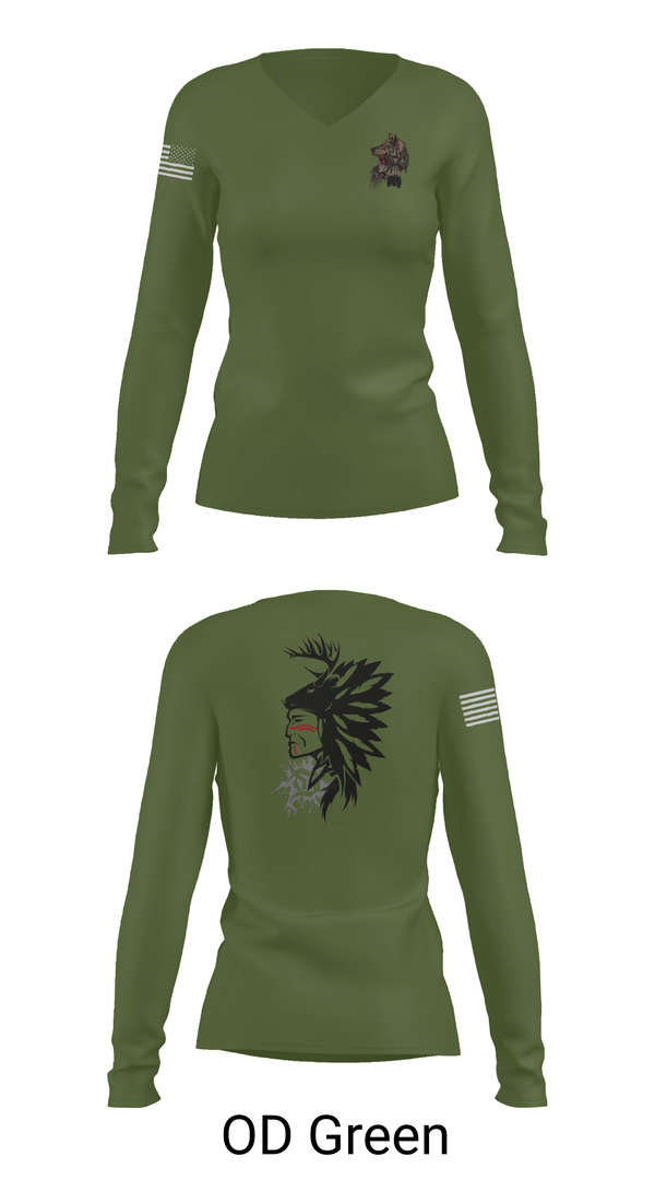 Womens Long Sleeve Vneck Shirt, 101st airborne 1-327, Army, Teamtime, Team time, sublimation, custom sports apparel, team uniforms, spirit wear, spiritwear, sports uniforms, custom shirts, team store, custom team store, fundraiser sports, apparel fundraiser