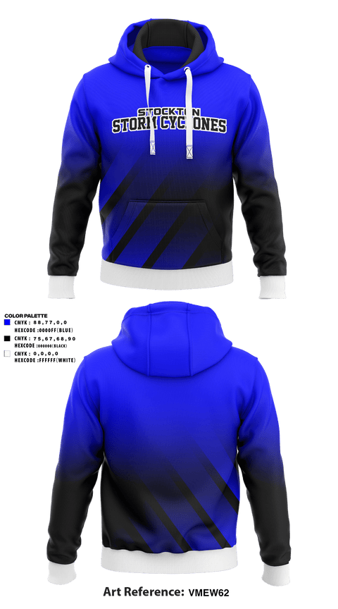 Hoodie, Stockton Storm Cyclones, Women's Soccer, Teamtime, Team time, sublimation, custom sports apparel, team uniforms, spirit wear, spiritwear, sports uniforms, custom shirts, team store, custom team store, fundraiser sports, apparel fundraiser