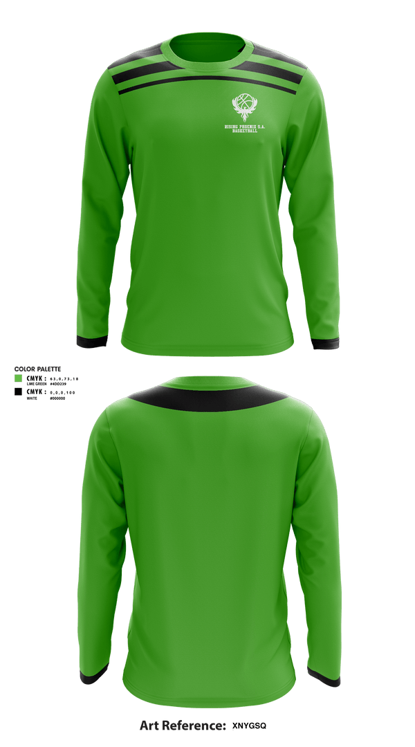 Long Sleeve Performance Shirt, Rising Phoenix S.A., Men's Basketball, Teamtime, Team time, sublimation, custom sports apparel, team uniforms, spirit wear, spiritwear, sports uniforms, custom shirts, team store, custom team store, fundraiser sports, apparel fundraiser