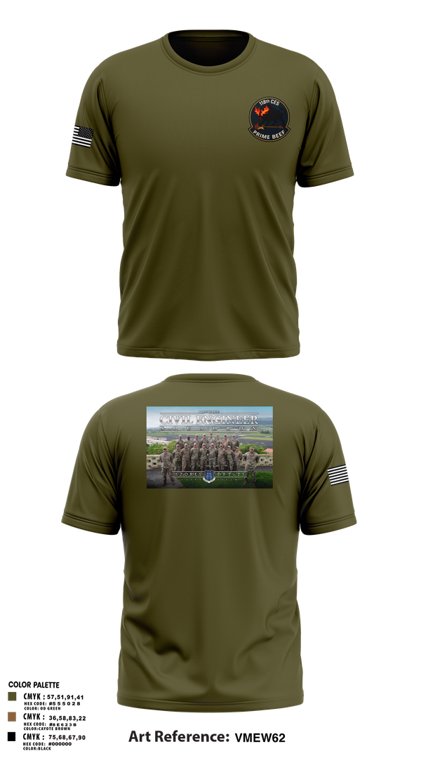 Short Sleeve Performance Shirt, 118th CES, Air Force, Teamtime, Team time, sublimation, custom sports apparel, team uniforms, spirit wear, spiritwear, sports uniforms, custom shirts, team store, custom team store, fundraiser sports, apparel fundraiser