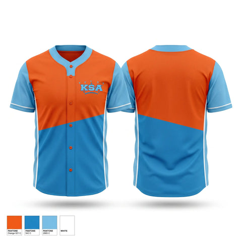 Full Button Baseball Jersey, KSA, Baseball, Teamtime, Team time, sublimation, custom sports apparel, team uniforms, spirit wear, spiritwear, sports uniforms, custom shirts, team store, custom team store, fundraiser sports, apparel fundraiser