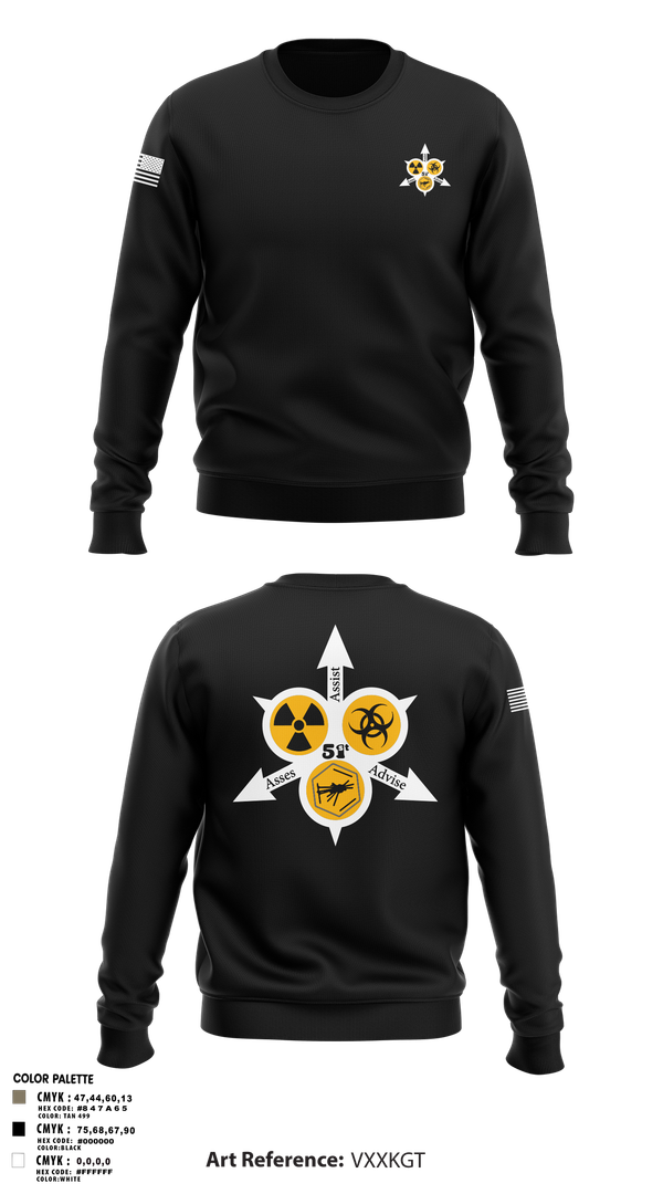 Crew Neck Sweatshirt, 51st WMD-CST, , Teamtime, Team time, sublimation, custom sports apparel, team uniforms, spirit wear, spiritwear, sports uniforms, custom shirts, team store, custom team store, fundraiser sports, apparel fundraiser