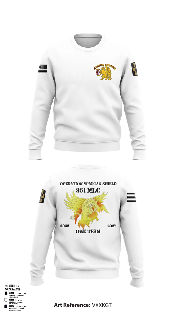 Crew Neck Sweatshirt, 361 MLC, Army, Teamtime, Team time, sublimation, custom sports apparel, team uniforms, spirit wear, spiritwear, sports uniforms, custom shirts, team store, custom team store, fundraiser sports, apparel fundraiser