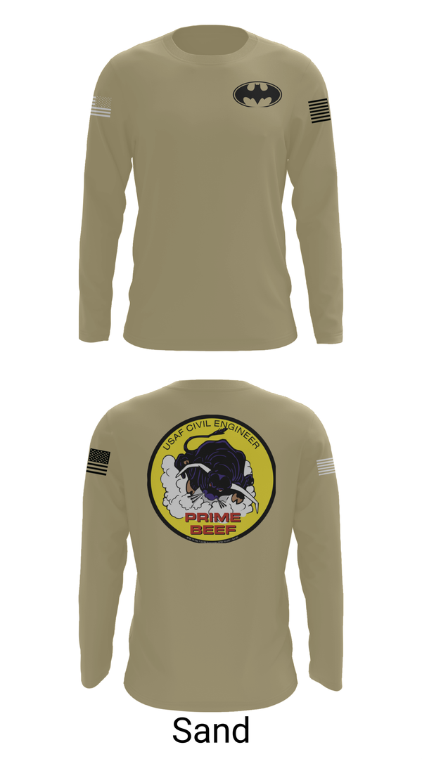 Long Sleeve Performance Shirt, 185th CES, Navy, Teamtime, Team time, sublimation, custom sports apparel, team uniforms, spirit wear, spiritwear, sports uniforms, custom shirts, team store, custom team store, fundraiser sports, apparel fundraiser