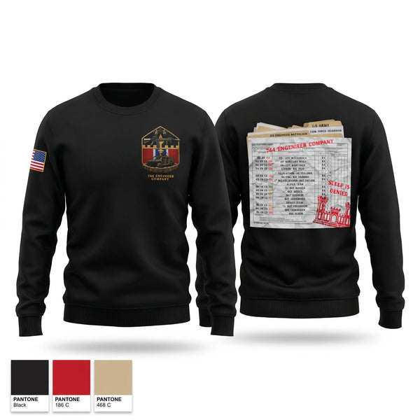Crew Neck Sweatshirt, 744 HQ platoon, Army, Teamtime, Team time, sublimation, custom sports apparel, team uniforms, spirit wear, spiritwear, sports uniforms, custom shirts, team store, custom team store, fundraiser sports, apparel fundraiser