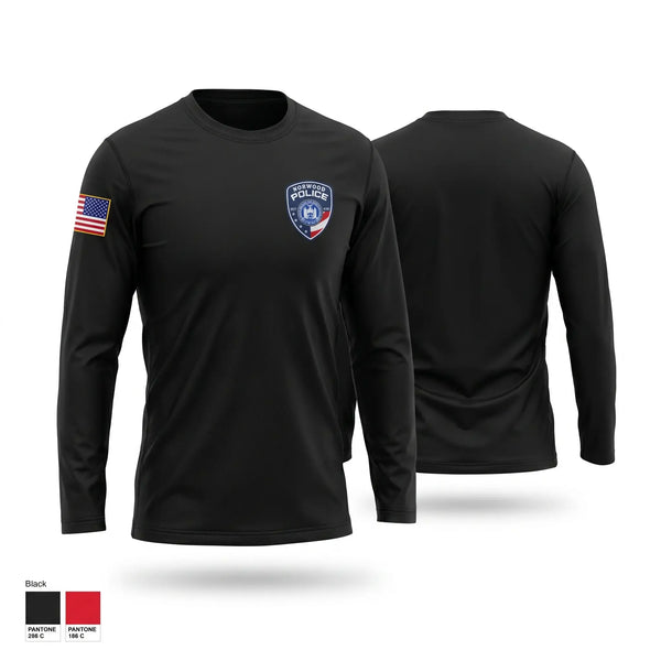 Long Sleeve Performance Shirt, Norwood Village Police Department, Police, Teamtime, Team time, sublimation, custom sports apparel, team uniforms, spirit wear, spiritwear, sports uniforms, custom shirts, team store, custom team store, fundraiser sports, apparel fundraiser