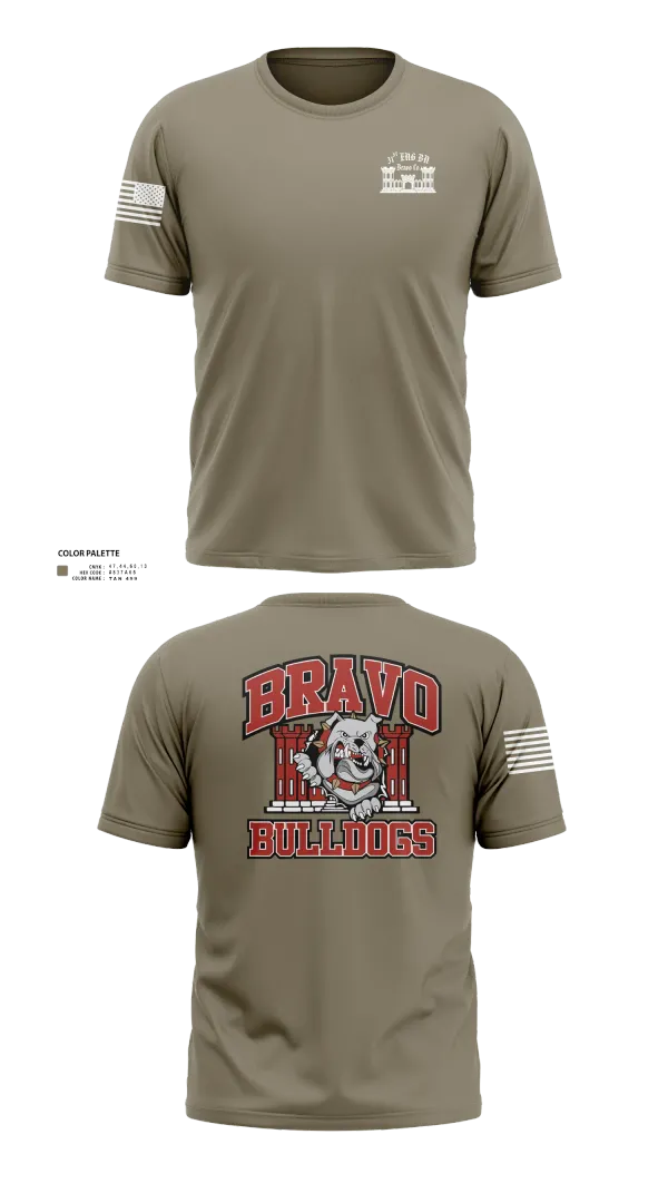 Short Sleeve Performance Shirt, Bravo Company “Bulldogs” 31st Engineer Battalion, , Teamtime, Team time, sublimation, custom sports apparel, team uniforms, spirit wear, spiritwear, sports uniforms, custom shirts, team store, custom team store, fundraiser sports, apparel fundraiser