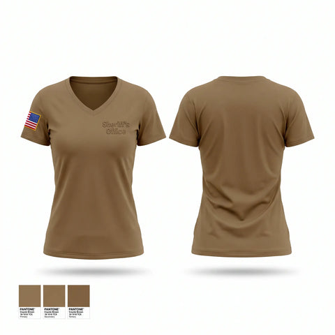 Womens Short Sleeve Vneck Shirt, Sheriff’s Office, Police, Teamtime, Team time, sublimation, custom sports apparel, team uniforms, spirit wear, spiritwear, sports uniforms, custom shirts, team store, custom team store, fundraiser sports, apparel fundraiser