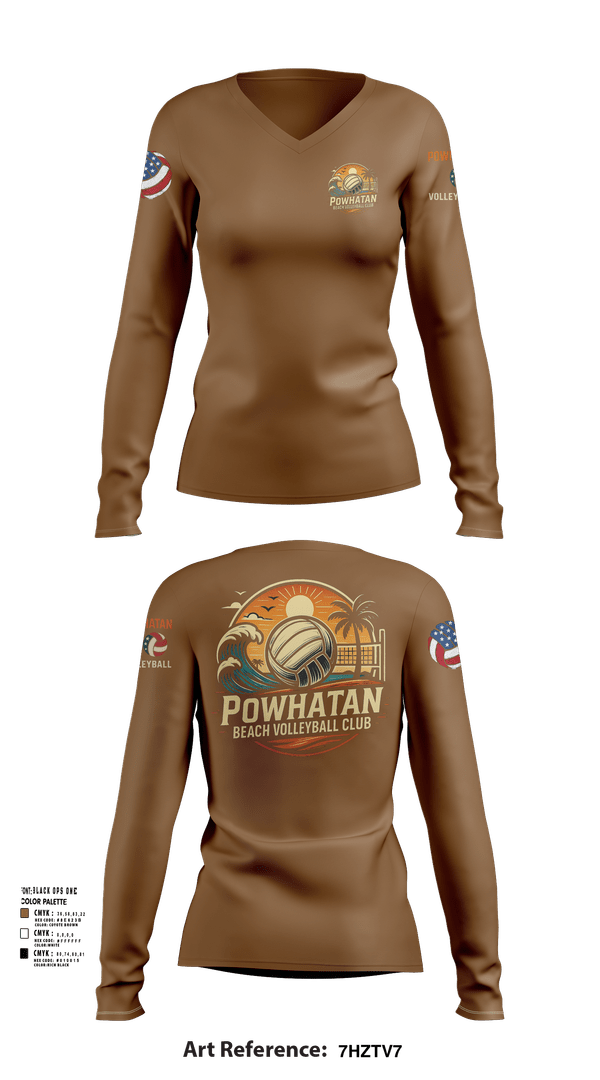 Womens Long Sleeve Vneck Shirt, VB, Women's Volleyball, Teamtime, Team time, sublimation, custom sports apparel, team uniforms, spirit wear, spiritwear, sports uniforms, custom shirts, team store, custom team store, fundraiser sports, apparel fundraiser