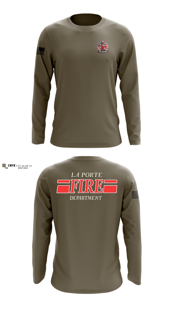Long Sleeve Performance Shirt, La Porte, Fire Department, Teamtime, Team time, sublimation, custom sports apparel, team uniforms, spirit wear, spiritwear, sports uniforms, custom shirts, team store, custom team store, fundraiser sports, apparel fundraiser