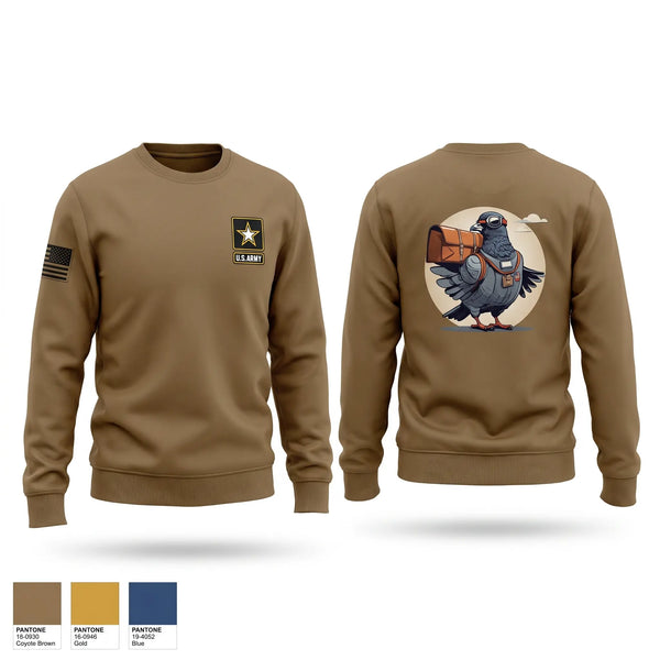 Crew Neck Sweatshirt, Pigeon, Army, Teamtime, Team time, sublimation, custom sports apparel, team uniforms, spirit wear, spiritwear, sports uniforms, custom shirts, team store, custom team store, fundraiser sports, apparel fundraiser