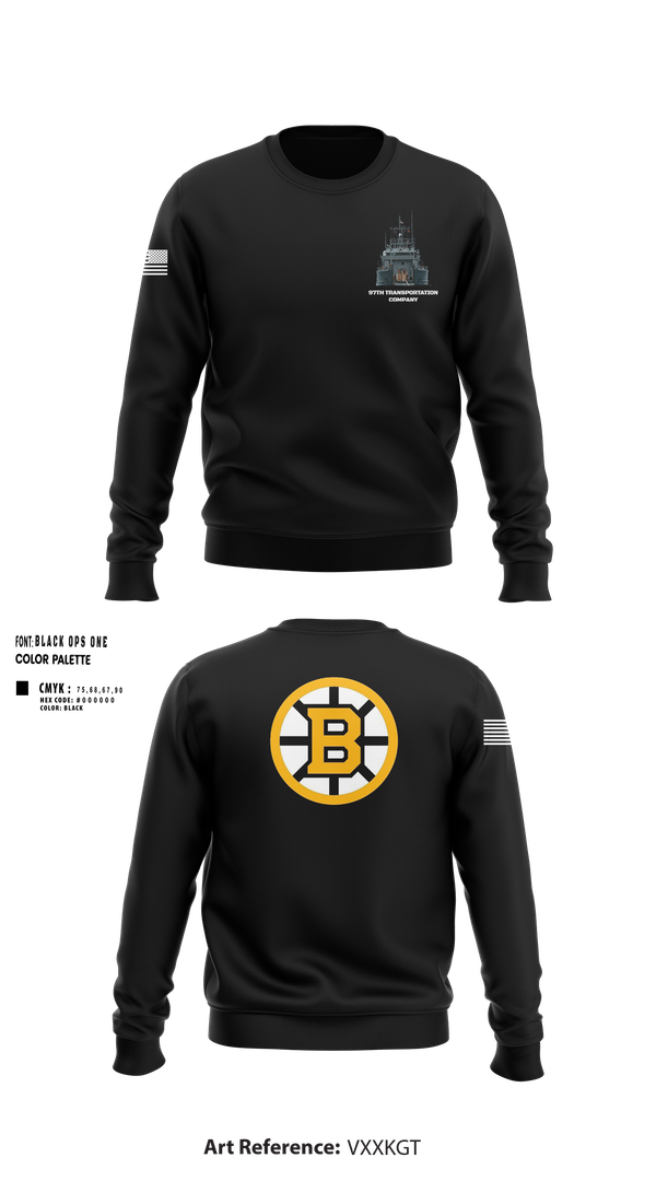 Crew Neck Sweatshirt, 97th Transportation Company, , Teamtime, Team time, sublimation, custom sports apparel, team uniforms, spirit wear, spiritwear, sports uniforms, custom shirts, team store, custom team store, fundraiser sports, apparel fundraiser