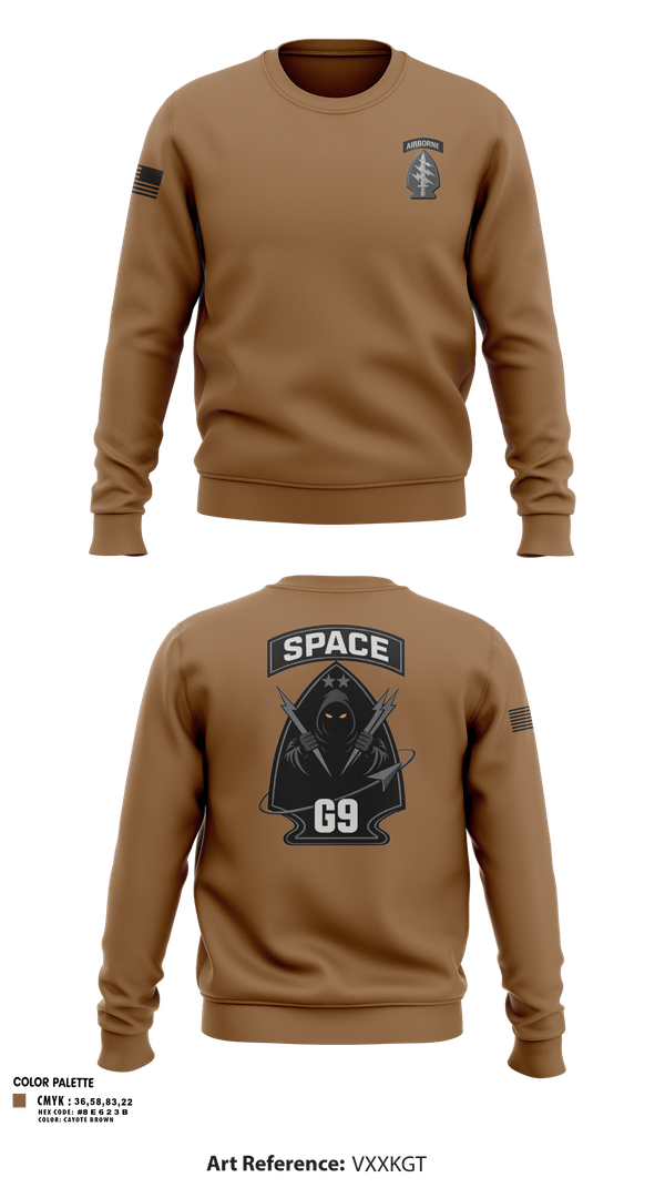 Crew Neck Sweatshirt, 1st Special Forces CMD, Army, Teamtime, Team time, sublimation, custom sports apparel, team uniforms, spirit wear, spiritwear, sports uniforms, custom shirts, team store, custom team store, fundraiser sports, apparel fundraiser