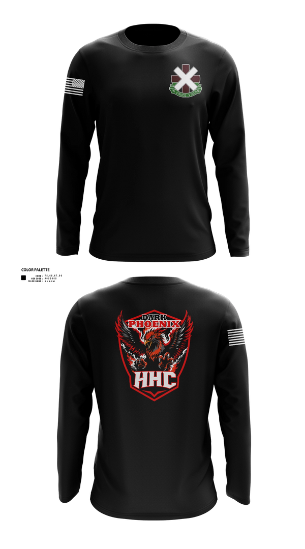 Long Sleeve Performance Shirt, HHC, 10th FH, Army, Teamtime, Team time, sublimation, custom sports apparel, team uniforms, spirit wear, spiritwear, sports uniforms, custom shirts, team store, custom team store, fundraiser sports, apparel fundraiser