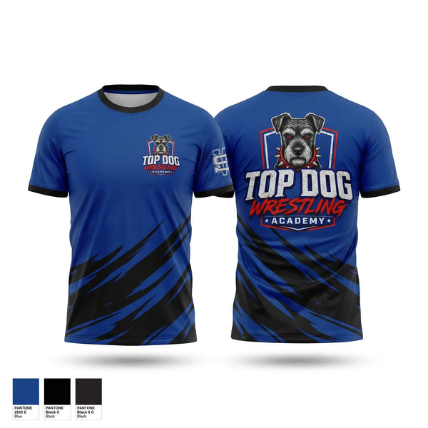 Short Sleeve Performance Shirt, Top Dog Wrestling Academy, Wrestling, Teamtime, Team time, sublimation, custom sports apparel, team uniforms, spirit wear, spiritwear, sports uniforms, custom shirts, team store, custom team store, fundraiser sports, apparel fundraiser