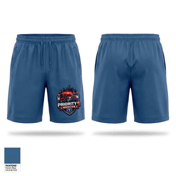 Athletic Shorts With Pockets, Priority 1 Rescue, EMS/EMT, Teamtime, Team time, sublimation, custom sports apparel, team uniforms, spirit wear, spiritwear, sports uniforms, custom shirts, team store, custom team store, fundraiser sports, apparel fundraiser