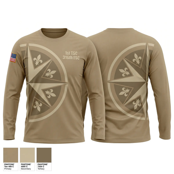 Long Sleeve Performance Shirt, 1st TSC/316th ESC, Army, Teamtime, Team time, sublimation, custom sports apparel, team uniforms, spirit wear, spiritwear, sports uniforms, custom shirts, team store, custom team store, fundraiser sports, apparel fundraiser