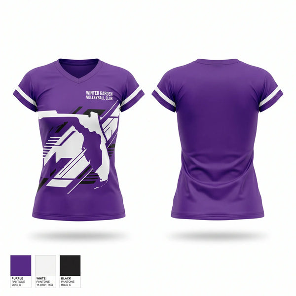 Short Sleeve Womens Volleyball Jersey, WINTER GARDEN VOLLEYBALL CLUB, Women's Volleyball, Teamtime, Team time, sublimation, custom sports apparel, team uniforms, spirit wear, spiritwear, sports uniforms, custom shirts, team store, custom team store, fundraiser sports, apparel fundraiser