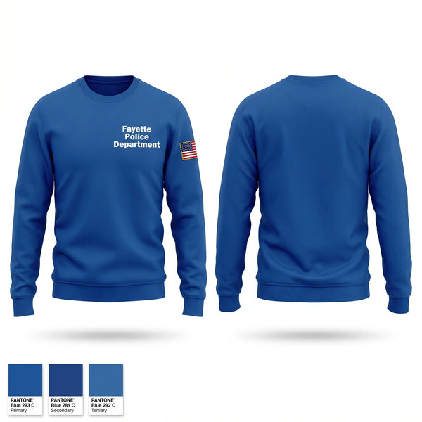 Crew Neck Sweatshirt, Fayette Police Department, Police, Teamtime, Team time, sublimation, custom sports apparel, team uniforms, spirit wear, spiritwear, sports uniforms, custom shirts, team store, custom team store, fundraiser sports, apparel fundraiser