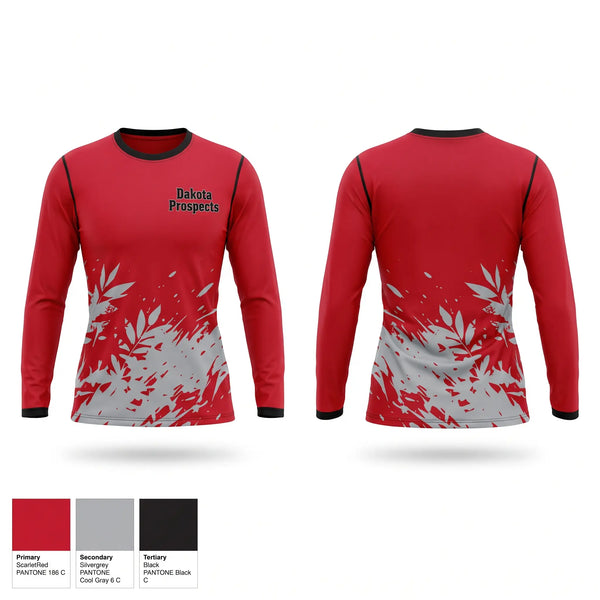 Long Sleeve Performance Shirt, Dakota Prospects, Men's Basketball, Teamtime, Team time, sublimation, custom sports apparel, team uniforms, spirit wear, spiritwear, sports uniforms, custom shirts, team store, custom team store, fundraiser sports, apparel fundraiser