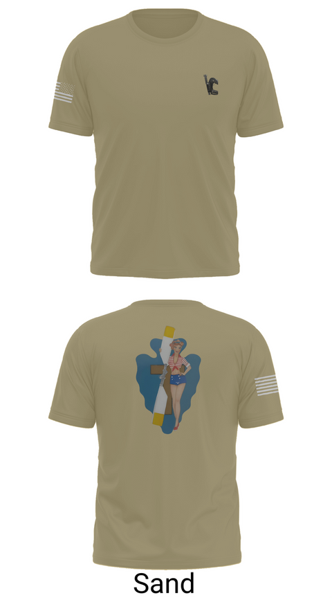 Old School Cotton Feel Shirt, B Co 1/114th Maintenance, Army, Teamtime, Team time, sublimation, custom sports apparel, team uniforms, spirit wear, spiritwear, sports uniforms, custom shirts, team store, custom team store, fundraiser sports, apparel fundraiser
