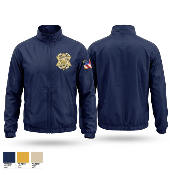 Windbreaker, Porterville College Police Academy, Police, Teamtime, Team time, sublimation, custom sports apparel, team uniforms, spirit wear, spiritwear, sports uniforms, custom shirts, team store, custom team store, fundraiser sports, apparel fundraiser