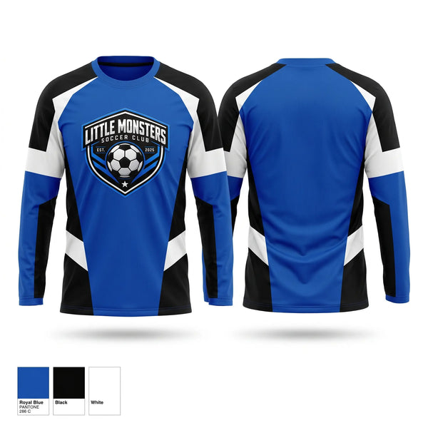 Long Sleeve Performance Shirt, Little Monsters Soccer Club, Men's Soccer, Teamtime, Team time, sublimation, custom sports apparel, team uniforms, spirit wear, spiritwear, sports uniforms, custom shirts, team store, custom team store, fundraiser sports, apparel fundraiser