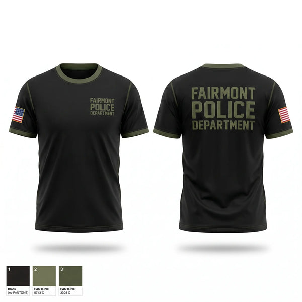 Old School Cotton Feel Shirt, Fairmont Police Department, Police, Teamtime, Team time, sublimation, custom sports apparel, team uniforms, spirit wear, spiritwear, sports uniforms, custom shirts, team store, custom team store, fundraiser sports, apparel fundraiser