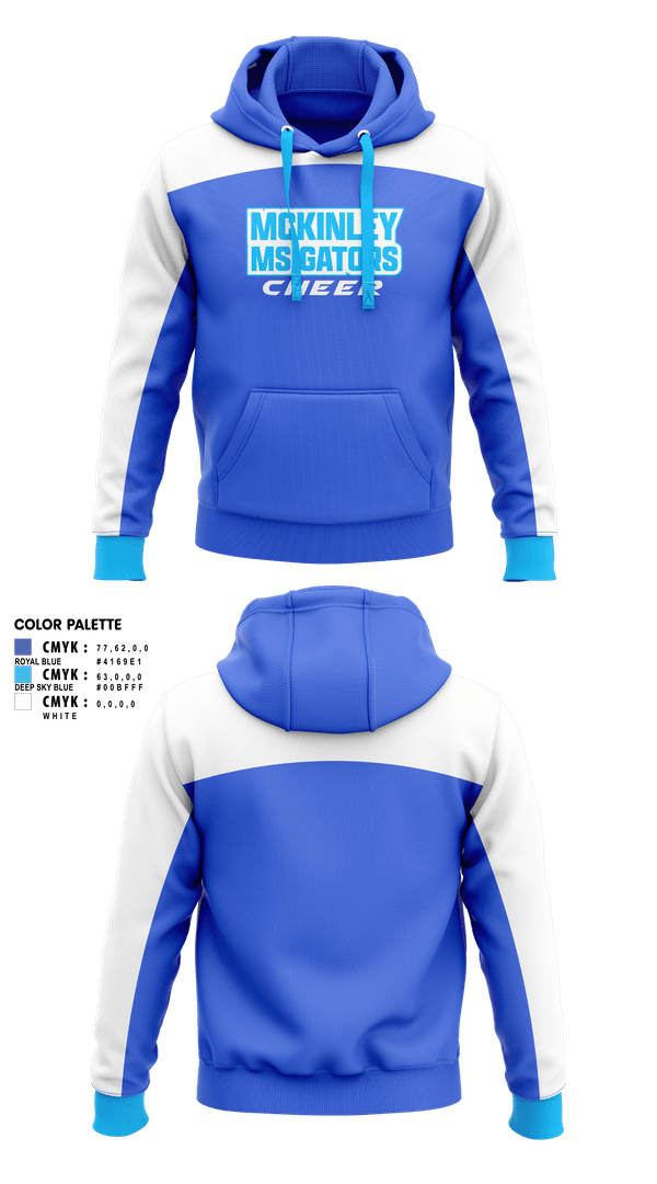 Hoodie, McKinley MS Gators, Cheer, Teamtime, Team time, sublimation, custom sports apparel, team uniforms, spirit wear, spiritwear, sports uniforms, custom shirts, team store, custom team store, fundraiser sports, apparel fundraiser