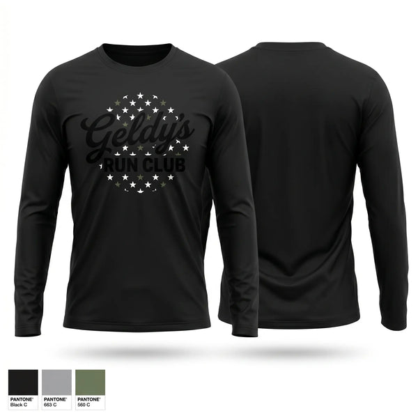 Long Sleeve Performance Shirt, Geldy’s Run Club, Cross Country, Teamtime, Team time, sublimation, custom sports apparel, team uniforms, spirit wear, spiritwear, sports uniforms, custom shirts, team store, custom team store, fundraiser sports, apparel fundraiser