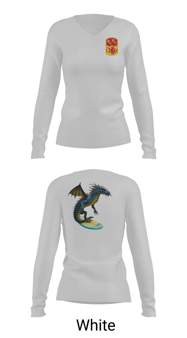 Womens Long Sleeve Vneck Shirt, 94th Army Air and Missile Defense Command, Army, Teamtime, Team time, sublimation, custom sports apparel, team uniforms, spirit wear, spiritwear, sports uniforms, custom shirts, team store, custom team store, fundraiser sports, apparel fundraiser