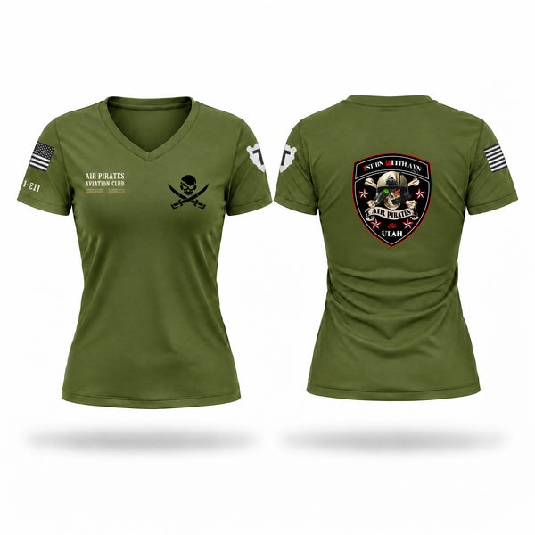 Womens Short Sleeve Vneck Shirt, 1-211, National Guard, Teamtime, Team time, sublimation, custom sports apparel, team uniforms, spirit wear, spiritwear, sports uniforms, custom shirts, team store, custom team store, fundraiser sports, apparel fundraiser