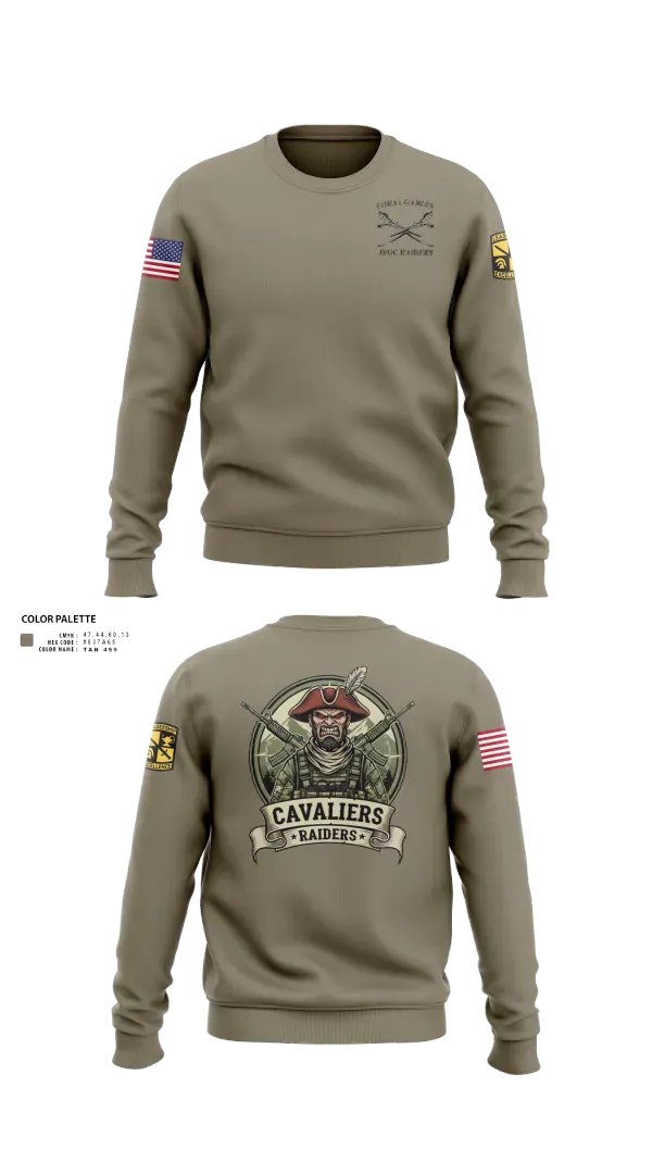 Crew Neck Sweatshirt, Raiders, Army, Teamtime, Team time, sublimation, custom sports apparel, team uniforms, spirit wear, spiritwear, sports uniforms, custom shirts, team store, custom team store, fundraiser sports, apparel fundraiser