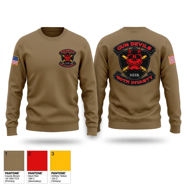 Crew Neck Sweatshirt, HHB 40th DIVARTY, Army, Teamtime, Team time, sublimation, custom sports apparel, team uniforms, spirit wear, spiritwear, sports uniforms, custom shirts, team store, custom team store, fundraiser sports, apparel fundraiser