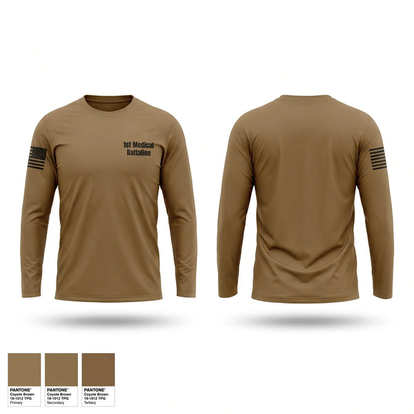 Long Sleeve Performance Shirt, 1st Medical Battalion, Navy, Teamtime, Team time, sublimation, custom sports apparel, team uniforms, spirit wear, spiritwear, sports uniforms, custom shirts, team store, custom team store, fundraiser sports, apparel fundraiser