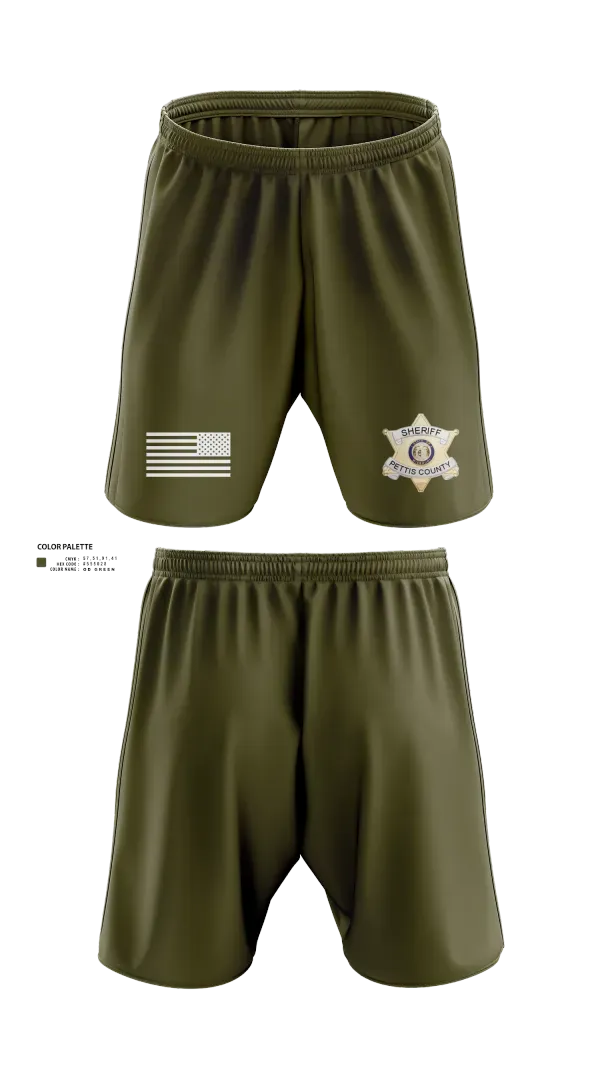Athletic Shorts With Pockets, Pettis County Sherrifs Office, Police, Teamtime, Team time, sublimation, custom sports apparel, team uniforms, spirit wear, spiritwear, sports uniforms, custom shirts, team store, custom team store, fundraiser sports, apparel fundraiser