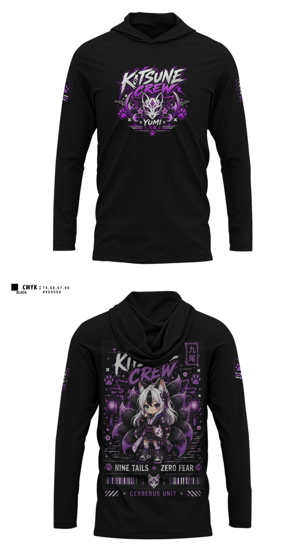 Long Sleeve hooded sunshirt, C.s.nine tails, E-Sports, Teamtime, Team time, sublimation, custom sports apparel, team uniforms, spirit wear, spiritwear, sports uniforms, custom shirts, team store, custom team store, fundraiser sports, apparel fundraiser
