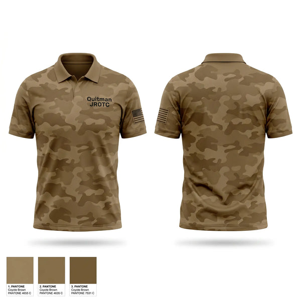 Short Sleeve Performance Polo, Quitman JROTC, Army, Teamtime, Team time, sublimation, custom sports apparel, team uniforms, spirit wear, spiritwear, sports uniforms, custom shirts, team store, custom team store, fundraiser sports, apparel fundraiser