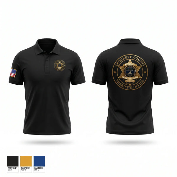 Short Sleeve Performance Polo, Crockett County Sheriffs Office, Police, Teamtime, Team time, sublimation, custom sports apparel, team uniforms, spirit wear, spiritwear, sports uniforms, custom shirts, team store, custom team store, fundraiser sports, apparel fundraiser