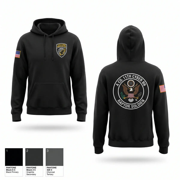 Hoodie, A Co. 11th Cyber Warfare BN, Army, Teamtime, Team time, sublimation, custom sports apparel, team uniforms, spirit wear, spiritwear, sports uniforms, custom shirts, team store, custom team store, fundraiser sports, apparel fundraiser