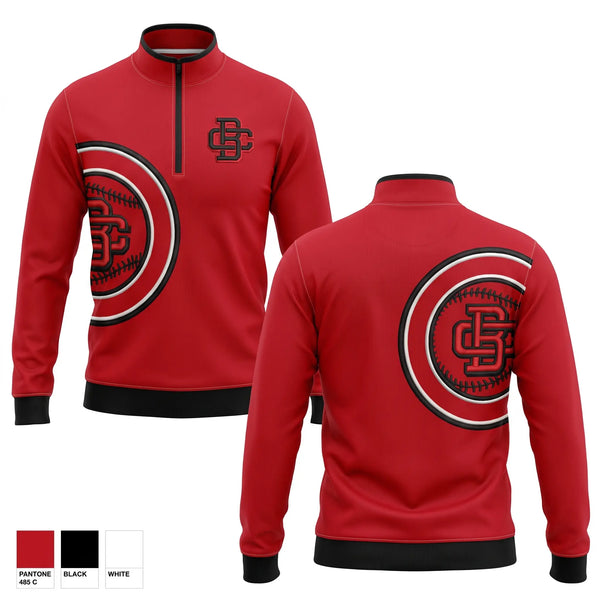 Quarter Zip Jacket, Riverhawks, Baseball, Teamtime, Team time, sublimation, custom sports apparel, team uniforms, spirit wear, spiritwear, sports uniforms, custom shirts, team store, custom team store, fundraiser sports, apparel fundraiser