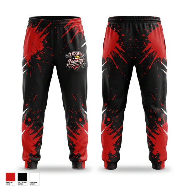 Sweatpants, Texas legacy, Softball, Teamtime, Team time, sublimation, custom sports apparel, team uniforms, spirit wear, spiritwear, sports uniforms, custom shirts, team store, custom team store, fundraiser sports, apparel fundraiser