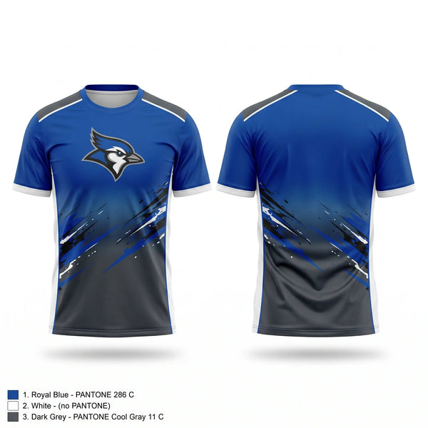 Soft Poly Tee Cotton Like Feel, Conemaugh Valley Bluejays Football, Spirit Store, Teamtime, Team time, sublimation, custom sports apparel, team uniforms, spirit wear, spiritwear, sports uniforms, custom shirts, team store, custom team store, fundraiser sports, apparel fundraiser