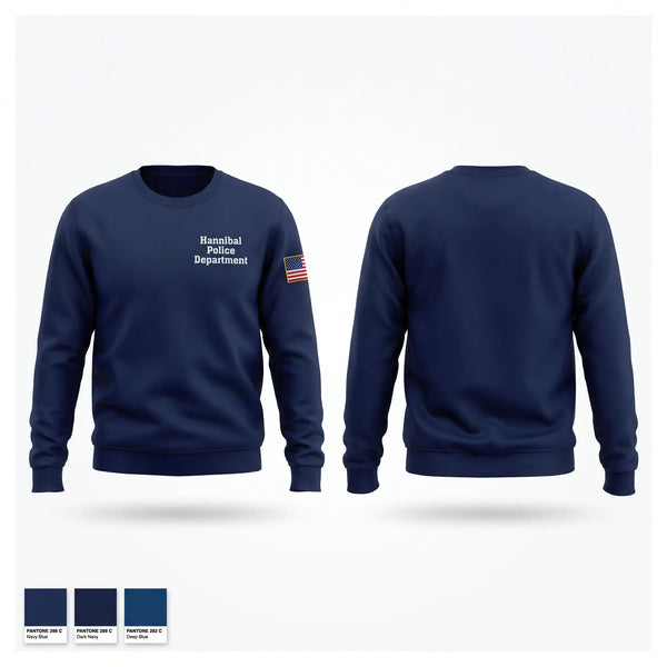 Crew Neck Sweatshirt, Hannibal Police Department, Police, Teamtime, Team time, sublimation, custom sports apparel, team uniforms, spirit wear, spiritwear, sports uniforms, custom shirts, team store, custom team store, fundraiser sports, apparel fundraiser