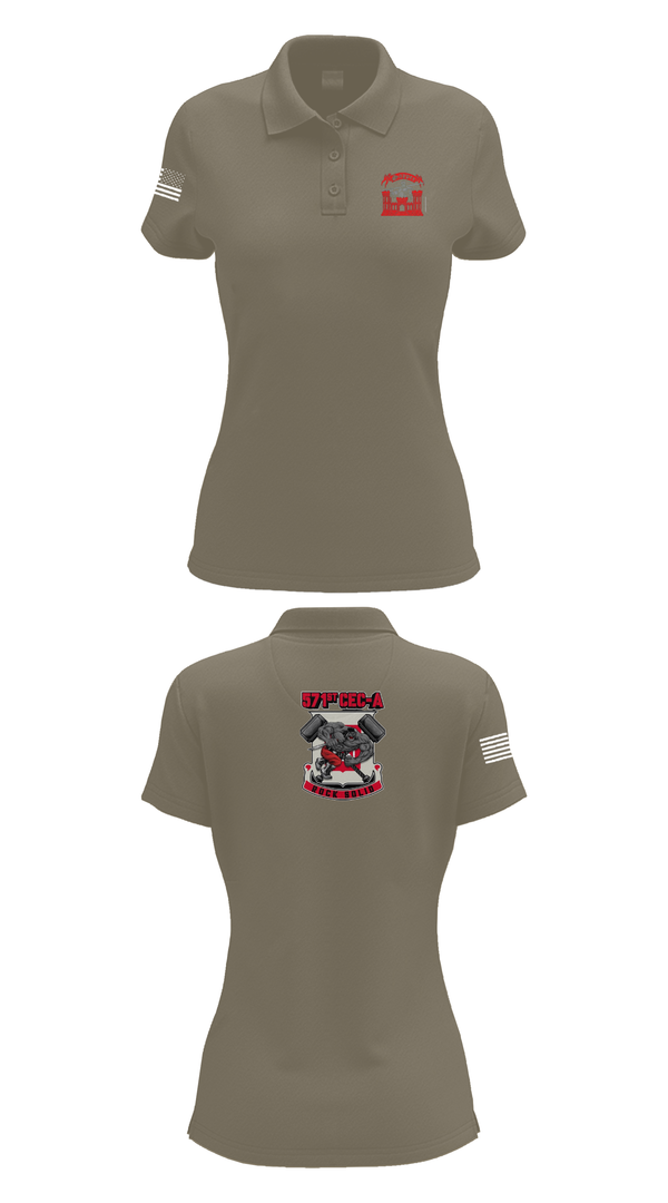 Womens Short Sleeve Performance Polo, 571st CEC-A, , Teamtime, Team time, sublimation, custom sports apparel, team uniforms, spirit wear, spiritwear, sports uniforms, custom shirts, team store, custom team store, fundraiser sports, apparel fundraiser